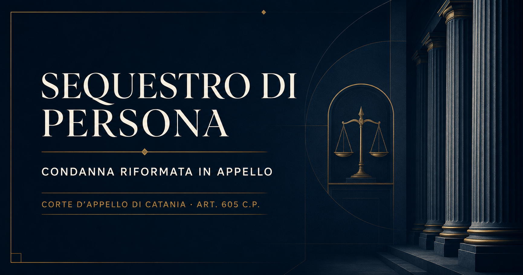 Sequestro di persona a Catania, condanna riformata in appello