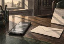Estorsione tentata e sorveglianza speciale: senza l’aggravante, il reato era già prescritto Illustrazione di uno smartphone, una busta e un calendario su una scrivania.